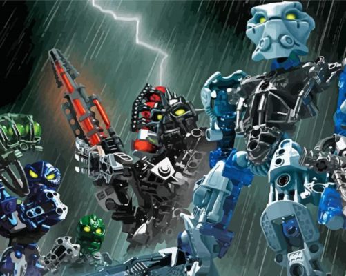 Bionicle Wargame Characters paint by number