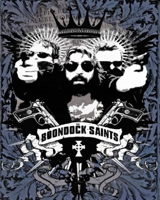 Black And White Boondock Saints paint by number