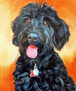 Black Poodle Art paint by number