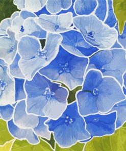 Blue Hydrangeas Art paint by number