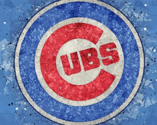 Chicago Cubs Baseball Club Logo paint by number