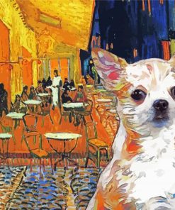 Chihuahua Van Gogh Art paint by number