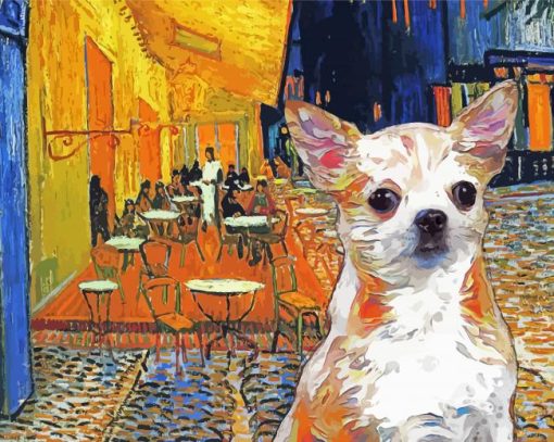 Chihuahua Van Gogh Art paint by number