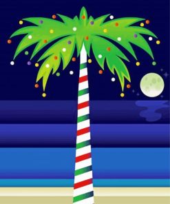 Christmas Palm Tree paint by number