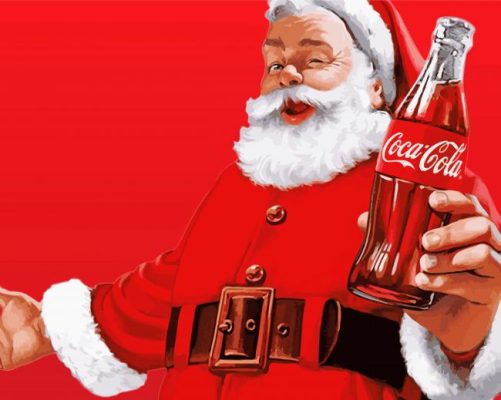 Coca Cola Santa paint by number