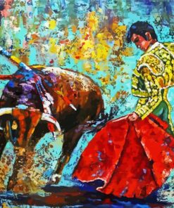 Colorful Bull And Matador paint by number
