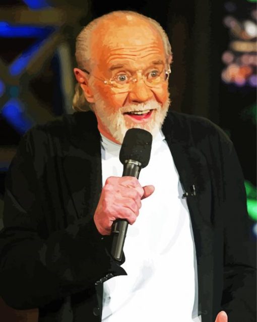 Comedian George Carlin paint by number