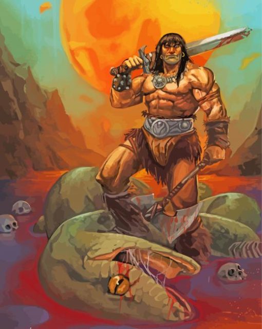 Conan The Barbarian Art paint by number