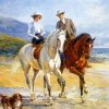 Couple With Horse And Dog Art paint by number