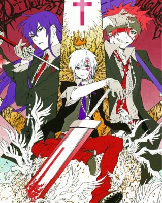 D Gray Man Anime paint by number