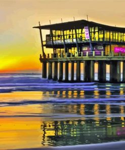 Durban Moyo Pier At Sunset paint by number