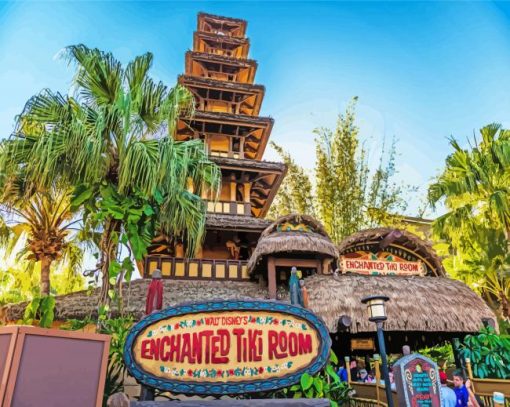 Enchanted Tiki Room Disney Paint by number