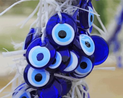 Evil Eye Greek paint by number