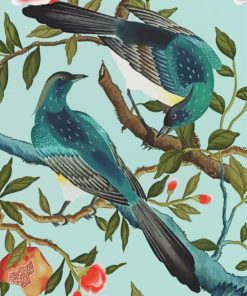 Floral Chinoiserie And Birds paint by number