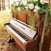 Flowers And Piano In Forest paint by number