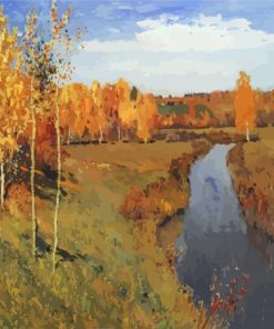 Golden Autumn By Isaac Levitan paint by number