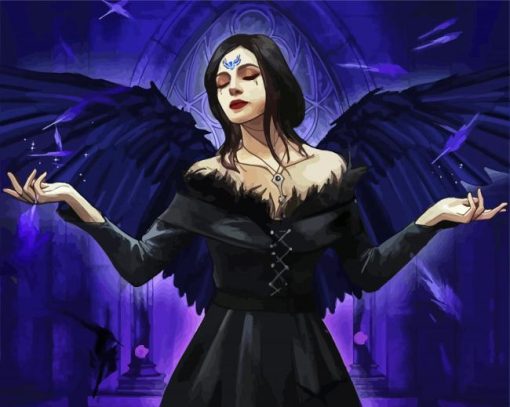 Gothic Angel Art paint by number