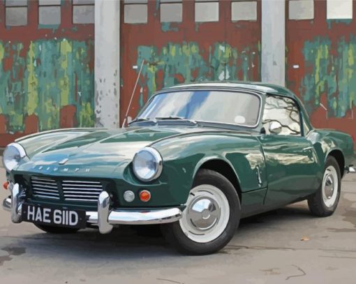 Green Triumph Spitfire Car paint by number