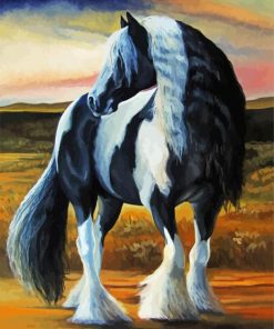 Gypsy Vanner Horse Art paint by number