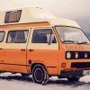 Hippie Bus In Snow paint by number