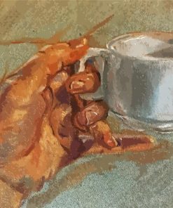 Holding A Cup Art paint by number
