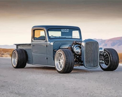 Hot Rod Truck paint by number