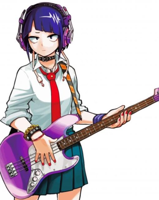 Kyouka Jirou Playing Guitar paint by number