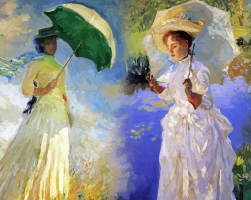 Ladies With Parasols paint by number