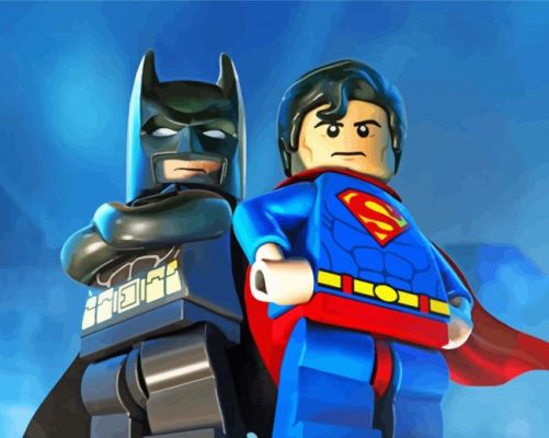 Lego Batman And Super Man Paint by number