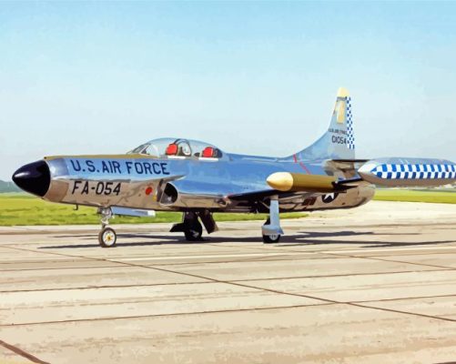 Lockheed F94 Starfire paint by number