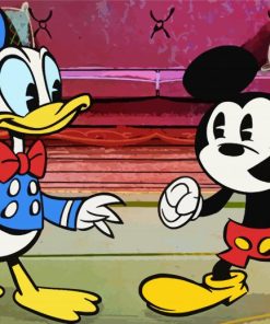 Mickey And Duck Cartoon paint by number