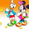 Minnie Mouse And Daisy Duck paint by number