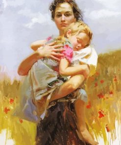 Mother Child paint by number