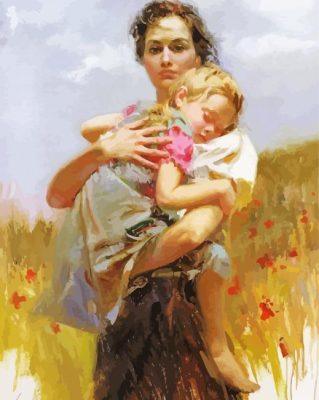 Mother Child paint by number