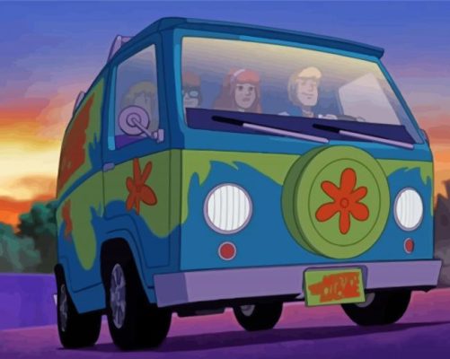 Mystery Machine Scooby Doo paint by number