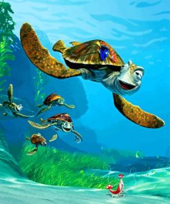 Nemo Turtle Characters paint by number