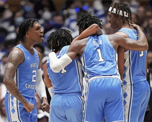 North Carolina Tar Heels Basketball Players paint by number