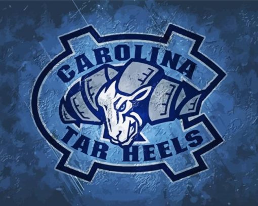North Carolina Tar Heels Logo paint by number