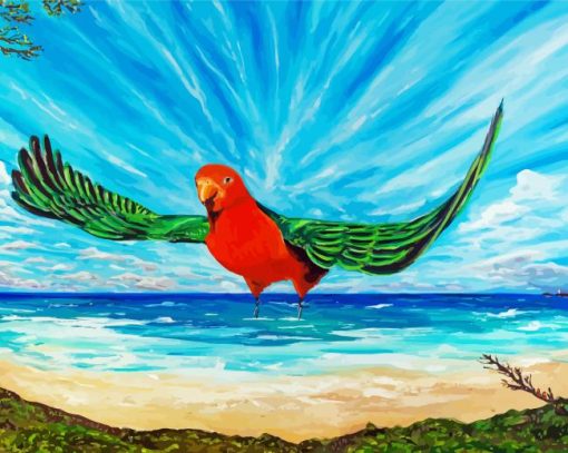 Ocean And Parrot Bird paint by number