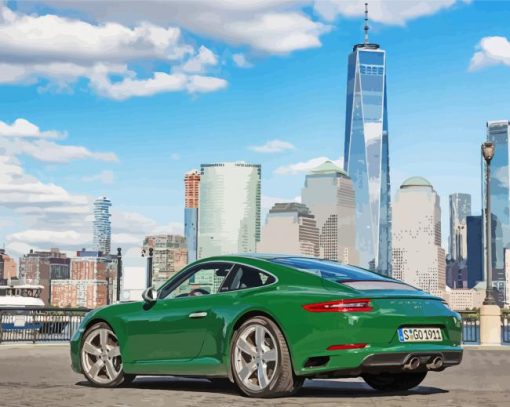 Porsche New York Skylines paint by number