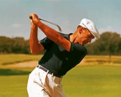 Professional Golfer Ben Hogan paint by number