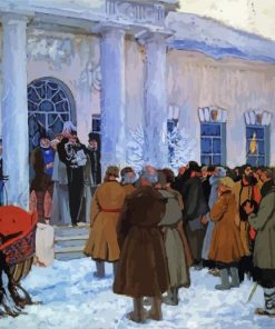 Reading Of The Manifest By Boris Kustodiev Paint by number