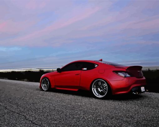 Red Matte Genesis paint by number