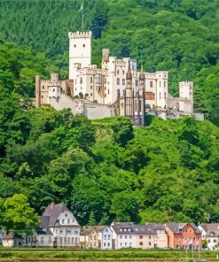 Rhine Castle Building paint by number