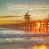 San Clemente California Pier At Sunset paint by number