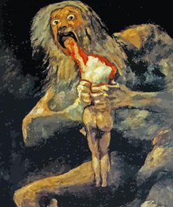 Saturn Devouring His Son By Francisco Goya Paint by number