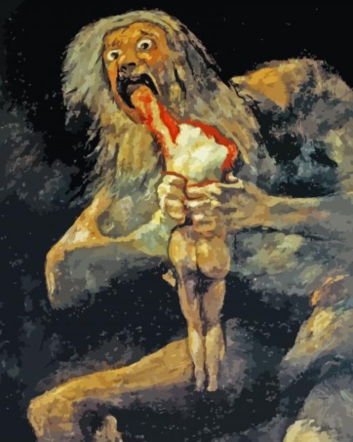 Saturn Devouring His Son By Francisco Goya Paint by number