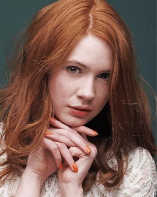 Scottish Actress Karen Gillan Paint by number