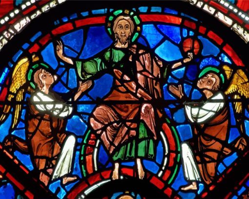 Stained Glass At The Chartres Cathedral paint by number