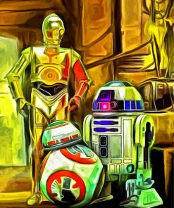 Star Wars Droids Family paint by number
